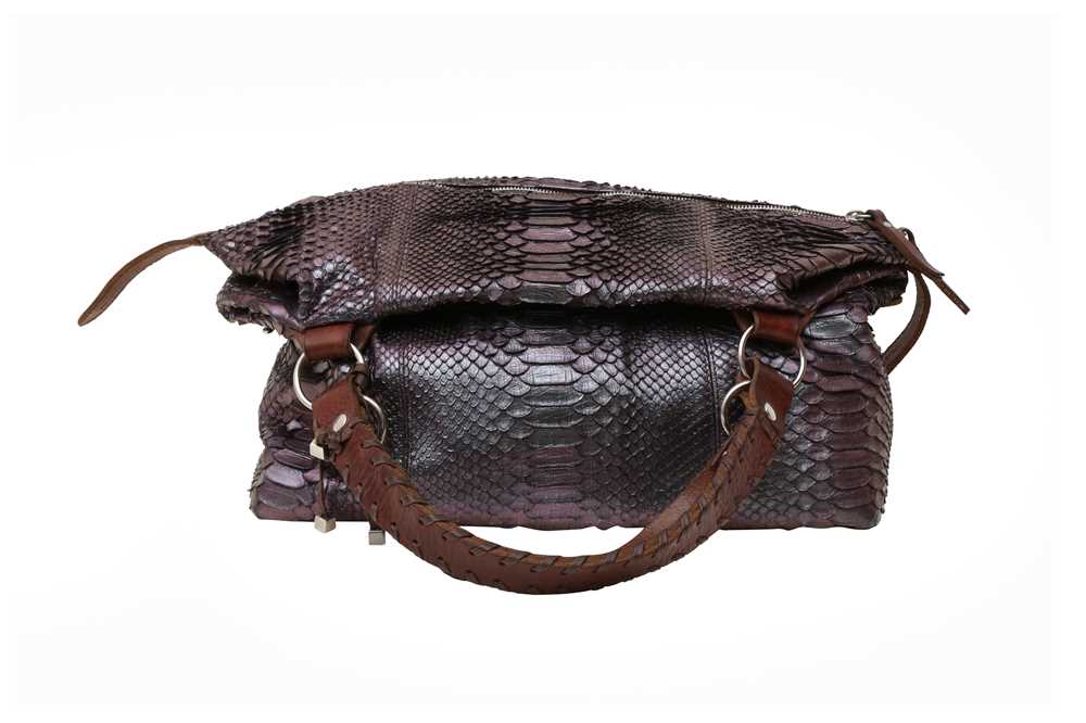 Sweeney Python Lot 45 - Pauric Sweeney Purple Iridescent Python Tote