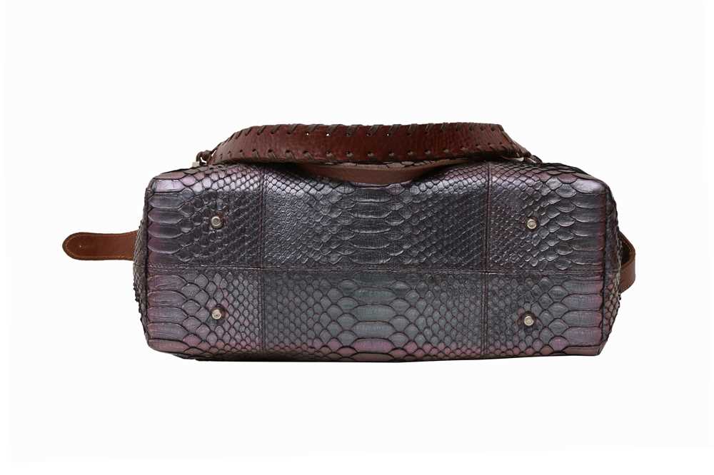 Sweeney Python Lot 45 - Pauric Sweeney Purple Iridescent Python Tote