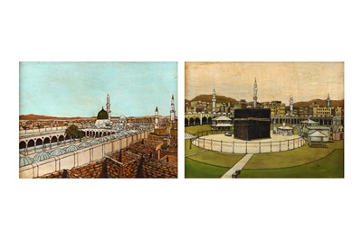 Lot 414 - TWO LANDSCAPE VIEWS OF MEDINA AND MECCA