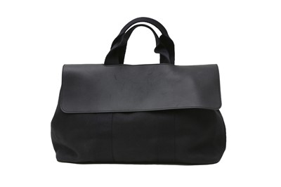 Lot 859 - Hermes Black Toile Valparaiso Tote MM