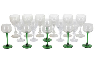 Lot 173 - A COLLECTION OF TWENTIETH CENTURY WINE GLASSES
