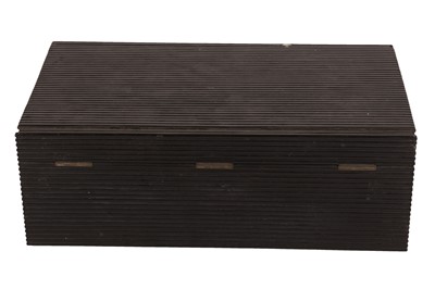 Lot 247 - A NINETEENTH  EBONY WRITING SLOPE