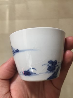 Lot 163 - THREE CHINESE BLUE AND WHITE SOFT-PASTE PORCELAIN ITEMS