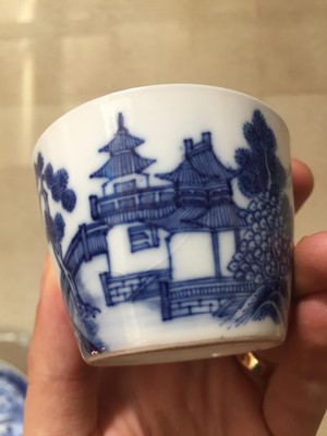 Lot 163 - THREE CHINESE BLUE AND WHITE SOFT-PASTE PORCELAIN ITEMS