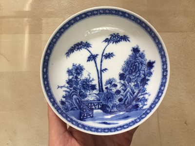 Lot 163 - THREE CHINESE BLUE AND WHITE SOFT-PASTE PORCELAIN ITEMS