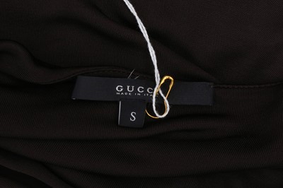 Lot 64 - Gucci Brown Cowl Neck Horsebit Top - Size S