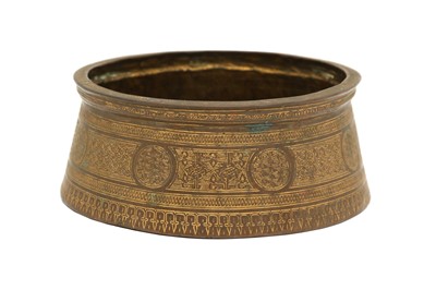 Lot 524 - A GILT COPPER MAMLUK BOWL