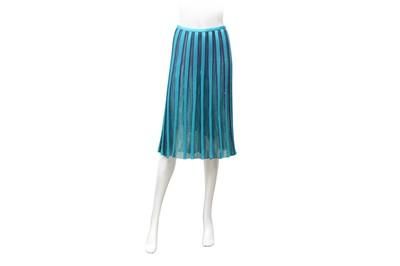 Lot 131 - Missoni Turquoise Knitted Full Skirt - Size 44