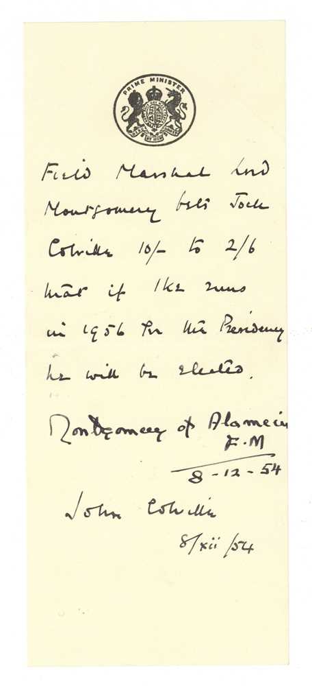 Lot 184 - Montgomery of Alamein (Bernard Law, Viscount of) & John Rupert Colville