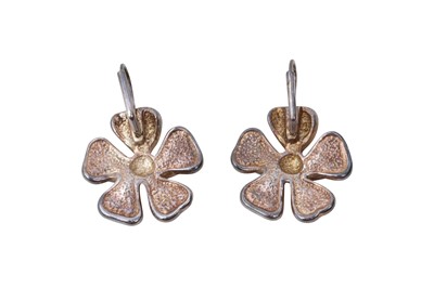 Lot 29 - Vivienne Westwood Flower Orb Drop Pierced Earrings
