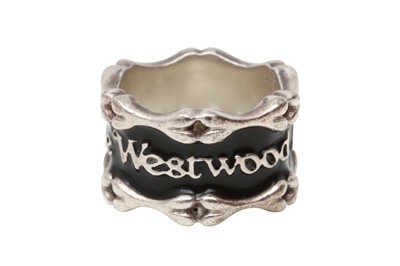 Lot 287 - Vivienne Westwood Silver Bone Logo Ring