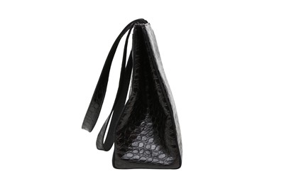 Lot 237 - Salvatore Ferragamo Black Vara Croc Tote