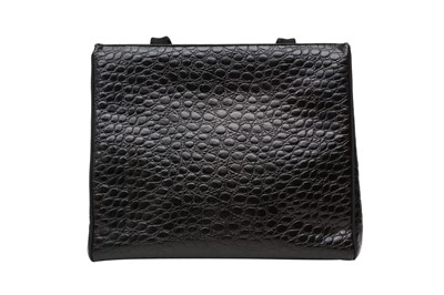 Lot 237 - Salvatore Ferragamo Black Vara Croc Tote