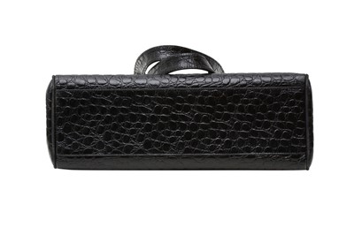 Lot 237 - Salvatore Ferragamo Black Vara Croc Tote