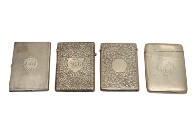 Lot 29 - A MIXED GROUP INCLUDING A VICTORIAN STERLING SILVER CARD CASE, BIRMINGHAM 1878 BY FREDERICK MARSON
