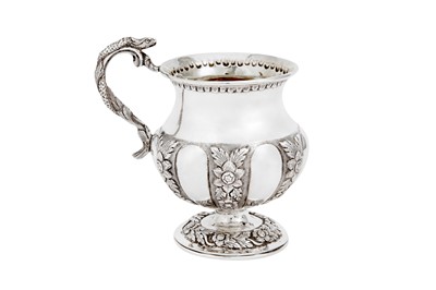 Lot 125 - A MID-19TH CENTURY INDIAN COLONIAL SILVER CHRISTENING MUG, MADRAS CIRCA 1840 BY GEORGE GORDON & COMPANY (ACTIVE C. 1822-42)