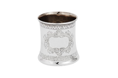 Lot 352 - A mid-19th century Indian Colonial silver beaker, Madras circa 1850 by Peter Orr (est. 1848)