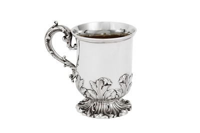 Lot 276 - An early Victorian sterling silver christening mug, London 1837 by messrs Barnard