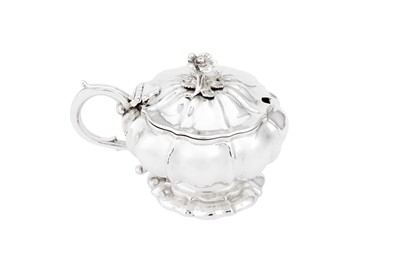 Lot 603 - A William IV sterling silver mustard pot, London 1835 by Joseph Angell I and John Angell I