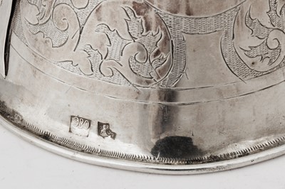 Lot 479 - A pair of late 19th century Dutch silver 'wager style' stirrup cups, import marks for London 1892 by Barnet Henry Joseph and Co