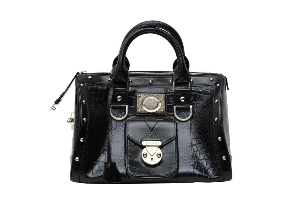 Lot 645 - Versace Black Madonna Snap Out Of It Bag