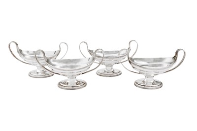 Lot 646 - A set of four George III sterling silver salts, London 1804 by William Abdy II