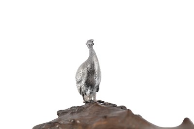Lot 339 - A contemporary Zimbabwean silver model of two guinea fowls, Harare by Patrick Mavros