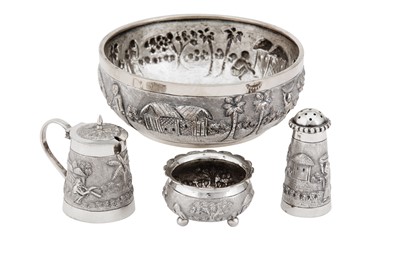 Lot 124 - AN EARLY 20TH CENTURY ANGLO – INDIAN SILVER BOWL, CALCUTTA CIRCA 1910