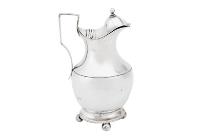 Lot 502 - An early 19th century Portuguese silver covered jug, Lisbon circa 1810 by Domingos dos Reis (reg. 1807)