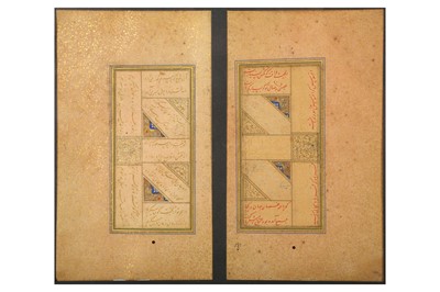 Lot 420 - TWO LOOSE DOUBLE-SIDED CALLIGRAPHIC FOLIOS FROM A POETRY ALBUM