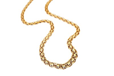 Lot 90 - A fancy-link chain necklace