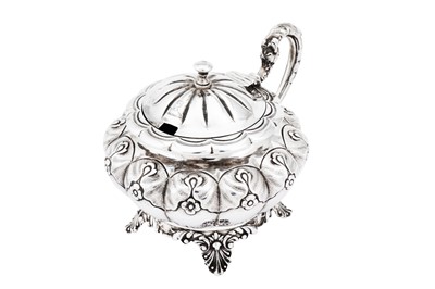 Lot 416 - A William IV sterling silver mustard pot, London 1835 by Joseph and Albert Savory