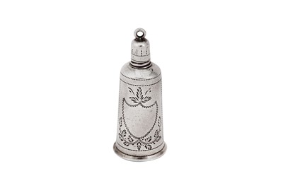Lot 328 - A George III sterling silver novelty miniature scent bottle, Birmingham circa 1810 by Joseph Taylor