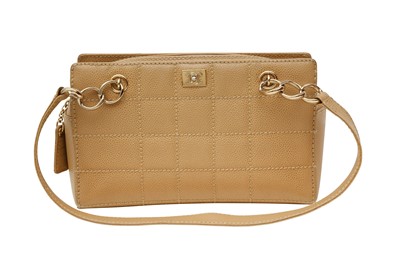 Lot 501 - Chanel Beige Wild Stitch Chocolate Bar Bag