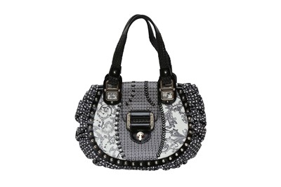 Lot 695 - Versace Black Multi Print Stud Tote