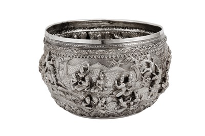 Lot 117 - A mid-20th century Burmese silver bowl, Rangoon circa 1950