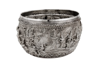 Lot 117 - A mid-20th century Burmese silver bowl, Rangoon circa 1950