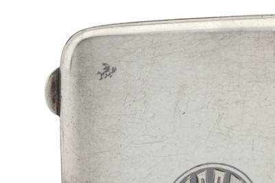 Lot 229 - An early 20th century Iraqi silver and niello small cigarette case, Omara circa 1930