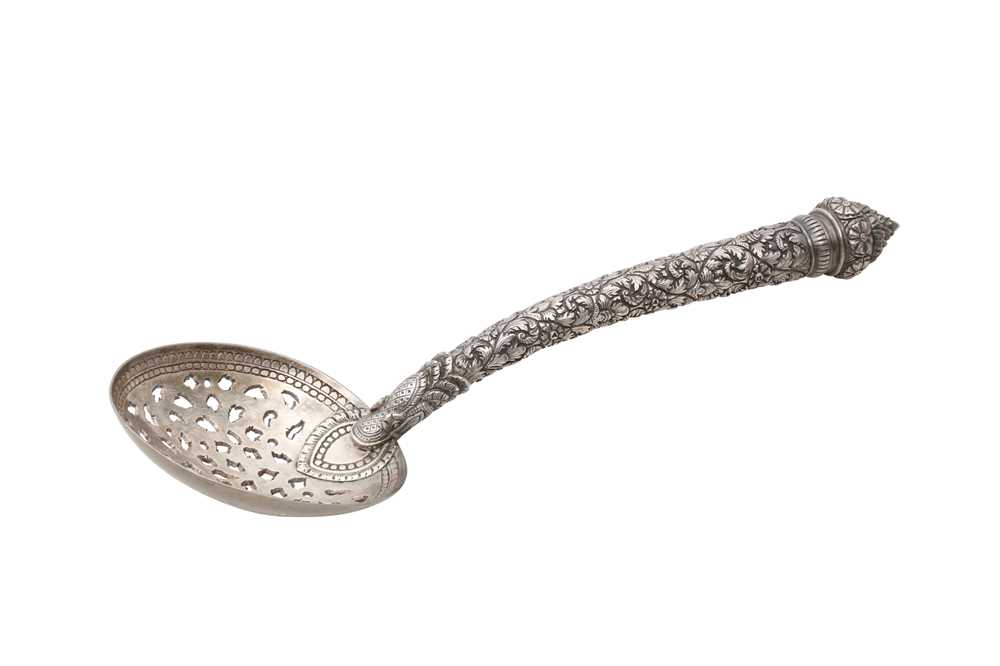 Lot 553 - A THAI SILVER LADLE