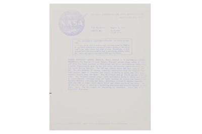 Lot 102 - Apollo 15 TV Picture of the Lunar Module 'Falcon' Liftoff Sequence.