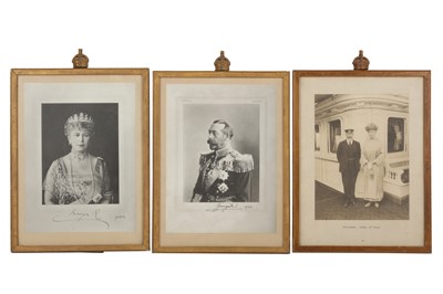 Lot 28 - FRAMED PHOTOGRAPHS OF KING GEORGE V AND QUEEN MARY