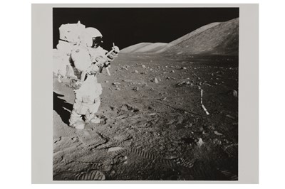 Lot 131 - Apollo 17 Schmitt Collects Lunar Rake Samples, North Massif