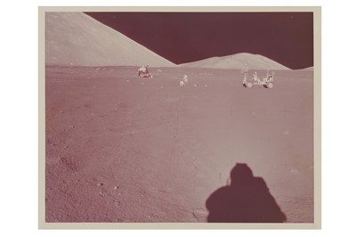 Lot 74 - Apollo 17 Commander Cernan photographs lunar workscene at Taurus-Littrow