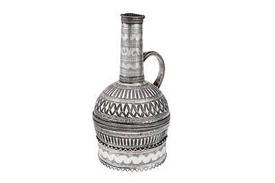 Lot 425 - An early to mid-20th century Sudanese silver jebena (Sudanese Coffee Pot), Omdurman circa 1940