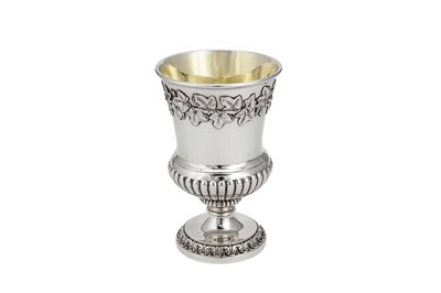 Lot 242 - A George IV sterling silver wine goblet, London 1822 by Robert Garrard II (reg. 16th April 1818)