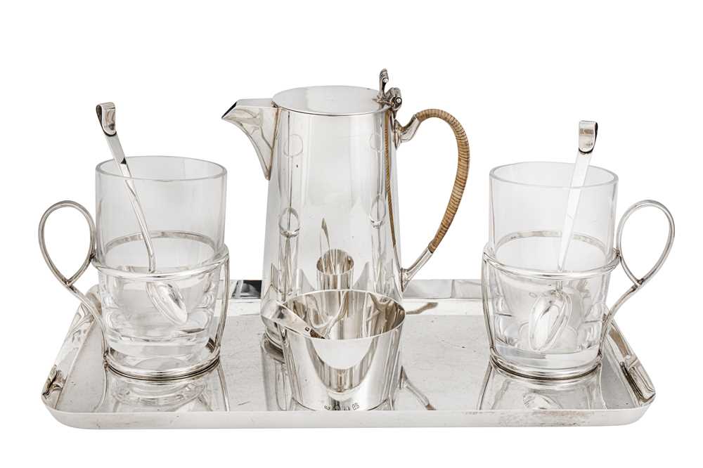 Lot 549 - A Victorian sterling silver lemon tea set on