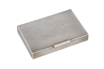 Lot 308 - A George VI sterling silver cigarette box or case, London 1937 by Cartier