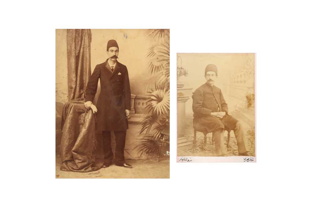 Lot 449 - TWO PORTRAIT PHOTOGRAPHS OF MORTEZA KHAN, MUMTAZ AL-MULK