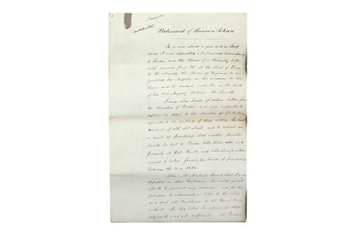 Lot 452 - MEMORANDA AND STATEMENTS: IMPORTANT DOCUMENTS RELATED TO THE ANGLO-PERSIAN CONFLICT OVER HERAT