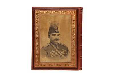 Lot 450 - AN ALBUM OF BLACK AND WHITE CABINET CARDS RELATING TO THE EDUCATION OF ELITE PERSIAN YOUTHS